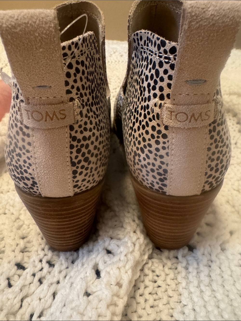 TOMS Kallie Cheetah Wedge Booties